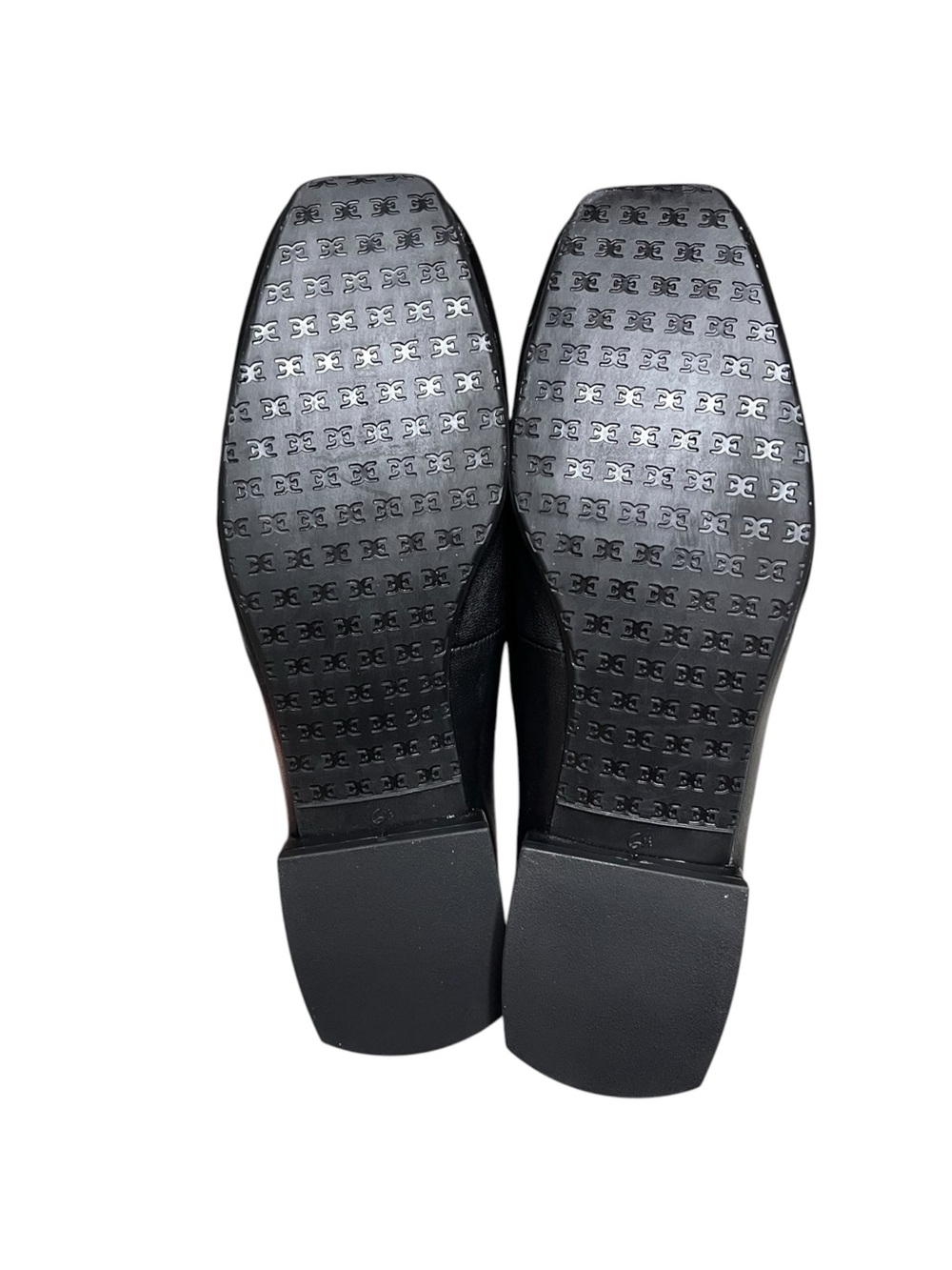 🌻NEW Sam Edelman Emina Square Toe Flats Black Gold Hardware Slip On 1" Heel 6.5 - Picture 10 of 10